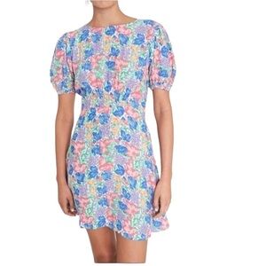 Faithful the Brand floral puff sleeve mini dress size 10 excellent condition